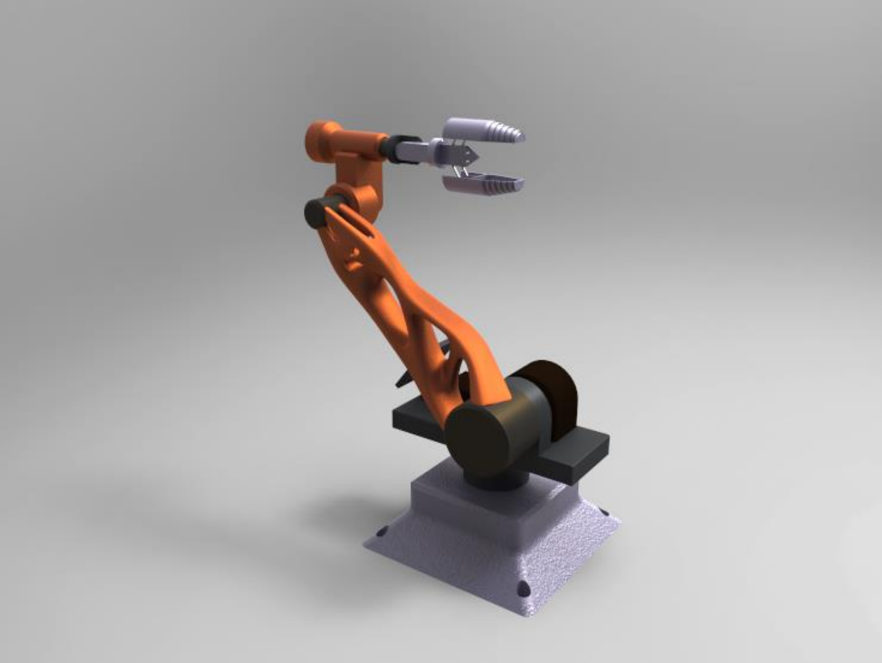 Topology-optimized robotic arm
